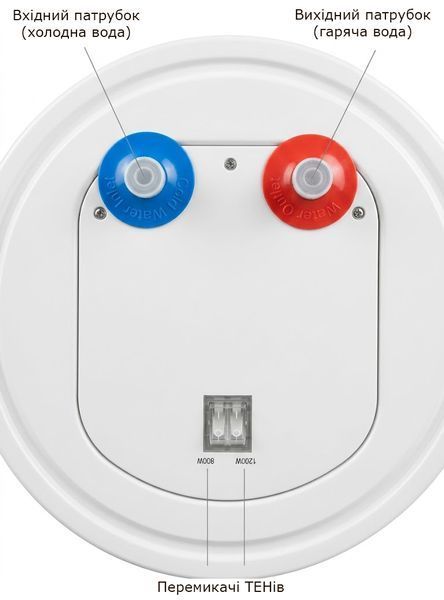Бойлер Swan SRB-30W1 круглий з сухим ТЕНом 30л 2кВт slim SRB-30w1 фото